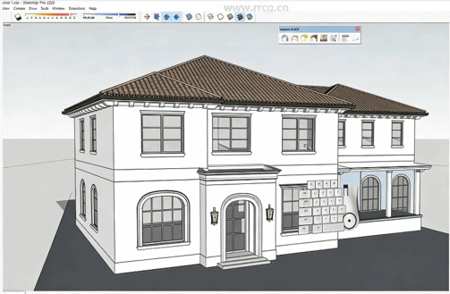 SketchUp西班牙现代风格房屋建筑建模设计视频教程(图4)