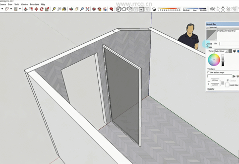SketchUp洗手间浴室室内设计实例训练视频教程(图4)