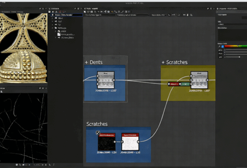 【中文字幕】Substance 3D Designer皇家王冠完整材质构建流程视频教程(图4)