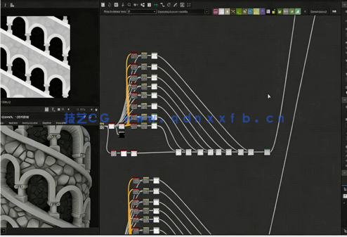 Substance 3D Designer拱形墙壁材质制作视频教程(图1)