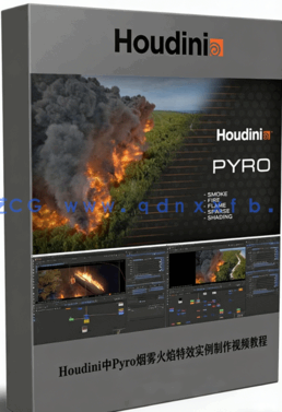 Houdini中Pyro烟雾火焰特效实例制作视频教程 (图1)