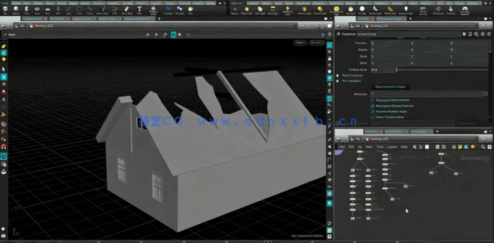 Houdini中Pyro烟雾火焰特效实例制作视频教程 (图2)