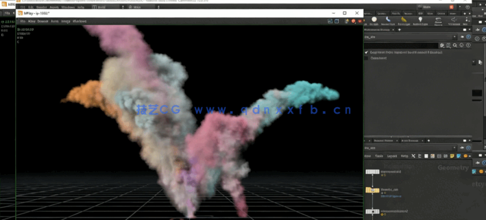 Houdini程序化烟雾模拟视效实例制作视频教程(图3)