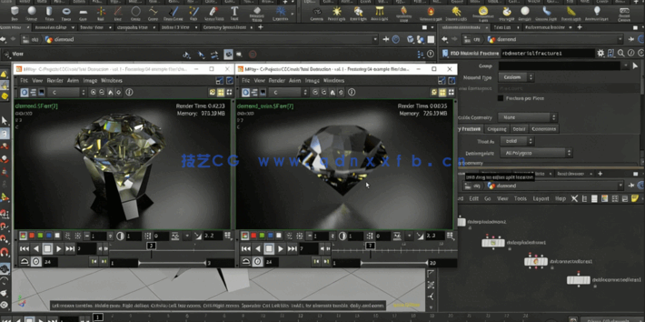 Houdini中Destruction粉碎破裂特效制作视频教程(图4)