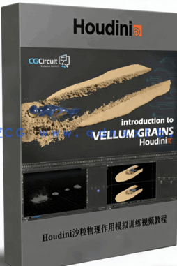 Houdini中Vellum Grains沙粒物理作用模拟训练视频教程(图1)