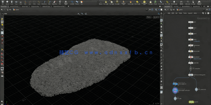 Houdini中Vellum Grains沙粒物理作用模拟训练视频教程(图3)