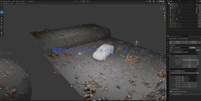 Blender几何节点高效程序化城市场景搭建技术视频教程 (图2)