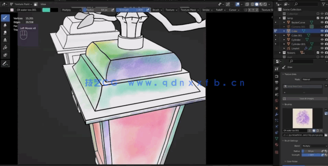 Blender三维绘画2转3数字纹理绘画视频教程(图2)