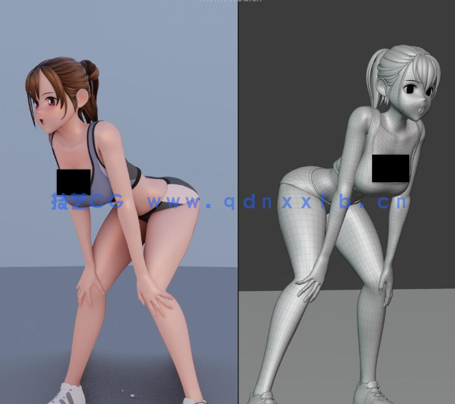 Blender日系二次元运动女孩建模与动画完整制作流程视频教程(图2)