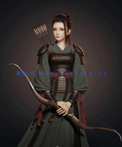 Blender女弓箭手角色模型完整制作流程视频教程(图2)