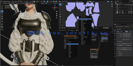 Blender女弓箭手角色模型完整制作流程视频教程(图4)