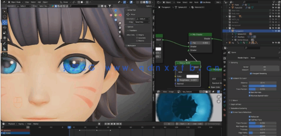 Blender《火影忍者》漩涡向日葵角色完整制作流程视频教程(图2)