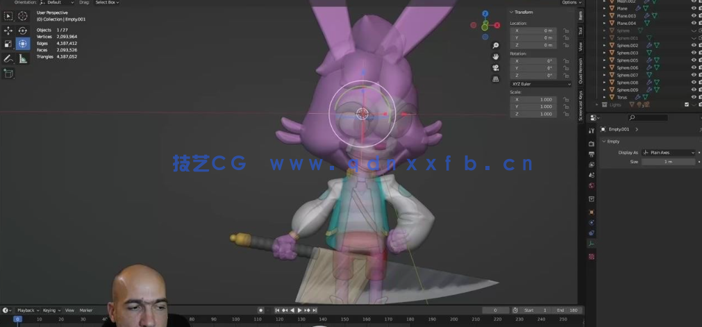 Blender卡通兔子厨师角色完整实例制作视频教程(图4)