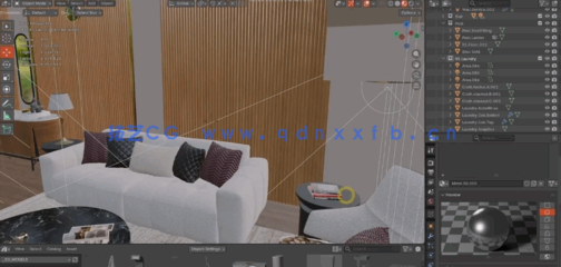 Blender独立住宅从建模到最终渲染工作流程视频教程(图5)