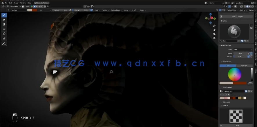 Blender《暗黑破坏神IV》女王莉莉丝完整制作流程视频教程(图4)
