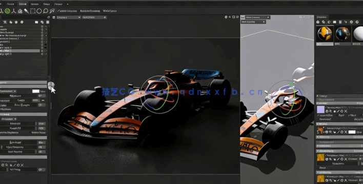 Blender迈凯伦MCL36赛车完整制作工作流程视频教程(图3)
