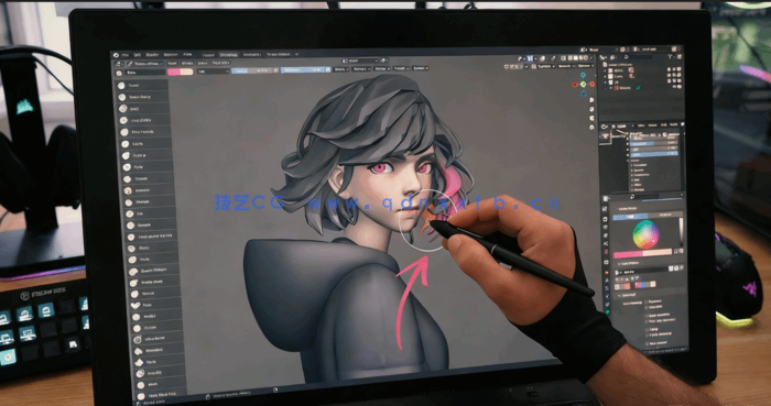 Blender人物头部数字雕刻技术大师班视频教程(图5)