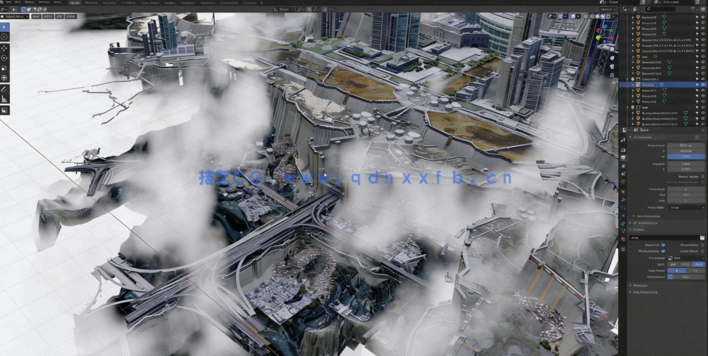 Blender无需建模快速制作科幻城市视频教程(图2)
