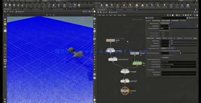 Houdin角色游泳模拟视觉特效视频教程 (图5)