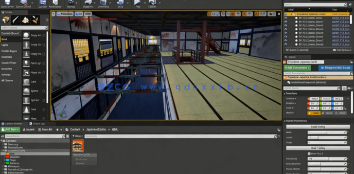 Houdini与UE4经典日本武士道建筑场景制作视频教程(图4)