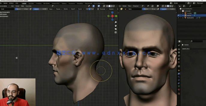 Blender头部雕刻完全新手指南视频教程(图4)
