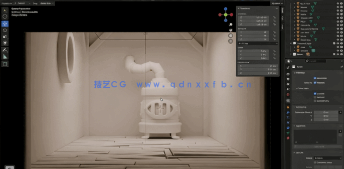 Blender风格化房间完整制作工作流程视频教程(图2)