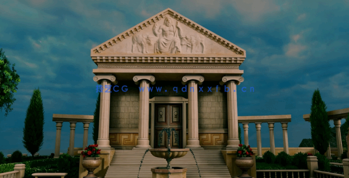 Blender希腊神庙与花园场景制作全流程视频教程(图4)