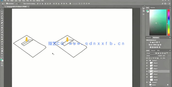 PS建筑图纸渲染绘图制作处理工作流程视频教程(图5)