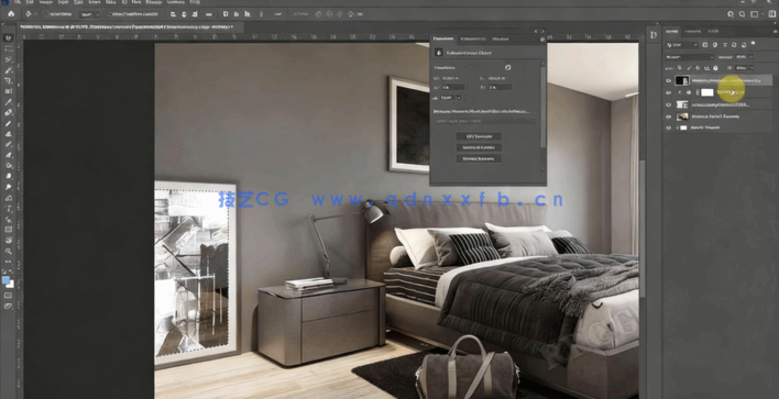 PS室内设计渲染后期修饰制作工作流程视频教程(图5)