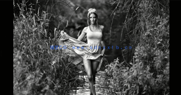  PS室外人像拍摄图像后期单色调黑白效果处理视频教程(图2)