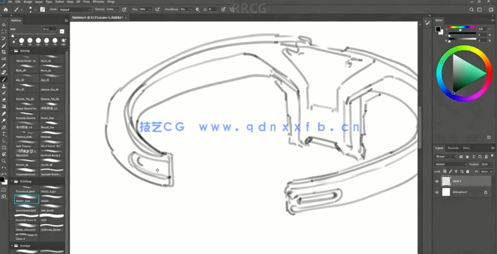 PS制作2D硬表面概念容器草图设计工作流程视频教程(图2)