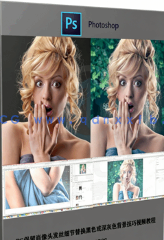 PS保留肖像头发丝细节替换黑色或深灰色背景技巧视频教程(图6)