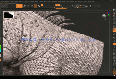 【中文字幕】Substance Painter蜥蜴纹理贴图完整制作工作流视频教程(图1)