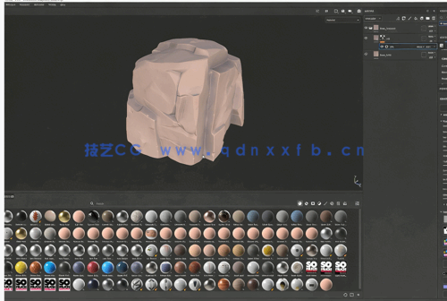 Substance Painter风格化岩石纹理处理技术视频课程(图4)