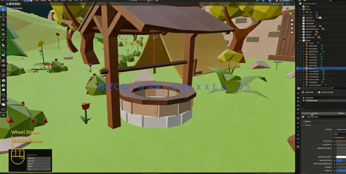 Blender低模卡通风格场景设计与叙事制作全流程视频(图3)