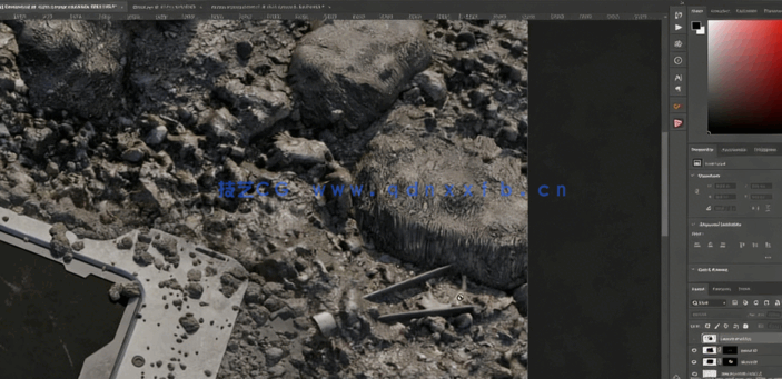 Blender卫星电话通信设备掩埋场景制作视频教程(图2)