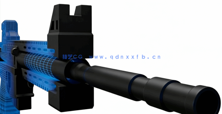 Blender游戏枪械硬表面建模工作流视频教程(图4)