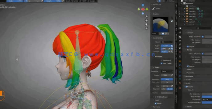 Blender日系可爱运动女孩完整实例制作视频教程(图6)