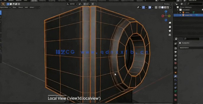 Blender复杂机械结构硬表面建模与UV展开全流程指南视频教程(图4)