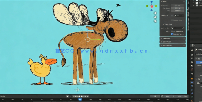 Blender 2D手绘风格角色转化为3D模型技术视频教程(图3)