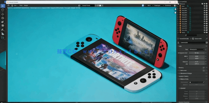 Blender任天堂Switch游戏机建模制作视频教程(图3)