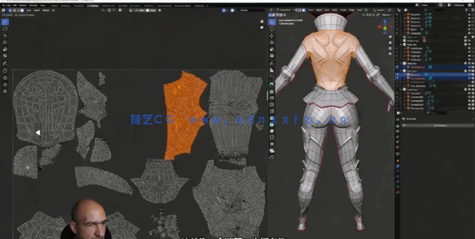 Blender女剑士游戏角色制作完整全流程视频教程(图4)