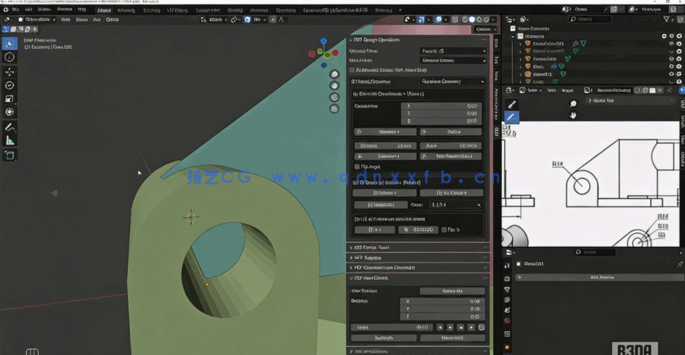 Blender建筑机械工程精准建模核心技术训练视频教程(图5)