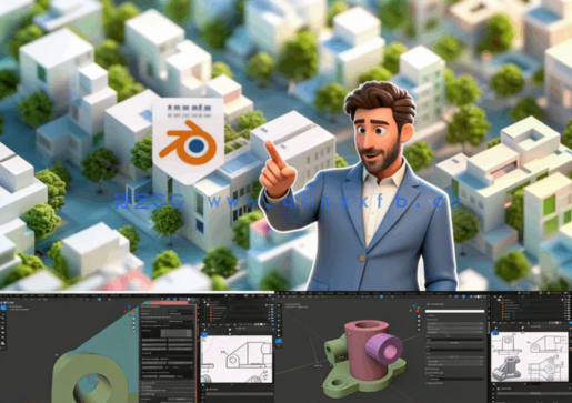 Blender建筑机械工程精准建模核心技术训练视频教程(图6)
