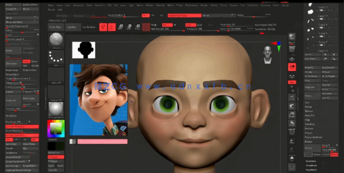 ZBrush卡通角色设计从建模到渲染完整制作流程视频教(图3)