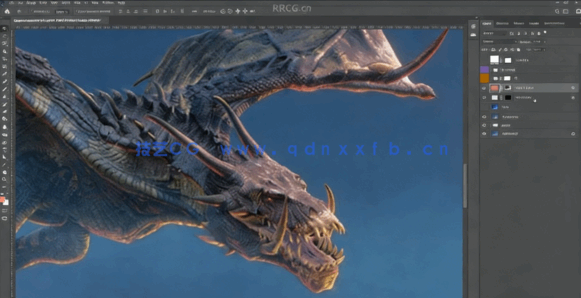 Photoshop飞翔巨龙数字绘画实例训练视频教程(图2)