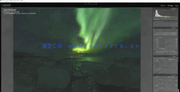 PS逼真北极光效果场景图像后期处理视频教程(图3)