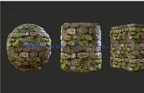 Substance Designer砖块杂草纹理制作视频课程(图1)