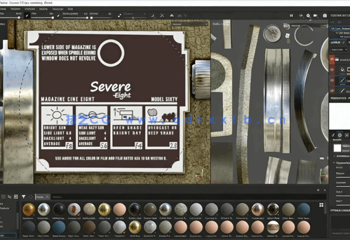 Substance Painter逼真老式相机材质纹理实例制作视频教程(图4)