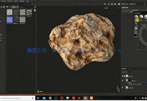 Substance Painter地面墙壁岩石纹理实例制作视频教程(图2)